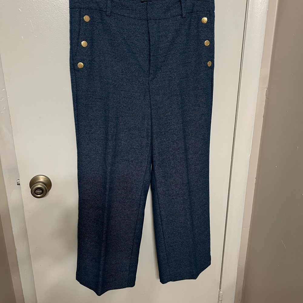 Ann Taylor Factory Blue Textured Pants